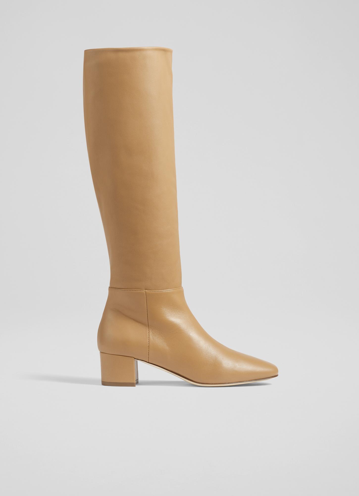 Karen Camel Leather Knee-High Boots | Shoes | Sale | Collections